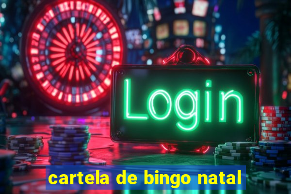 cartela de bingo natal